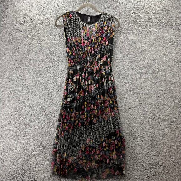 Lapis‎ Women's Small Sleeveless Maxi Dress Sheer Lined Floral Stretchy Comfort - Picture 1 of 10